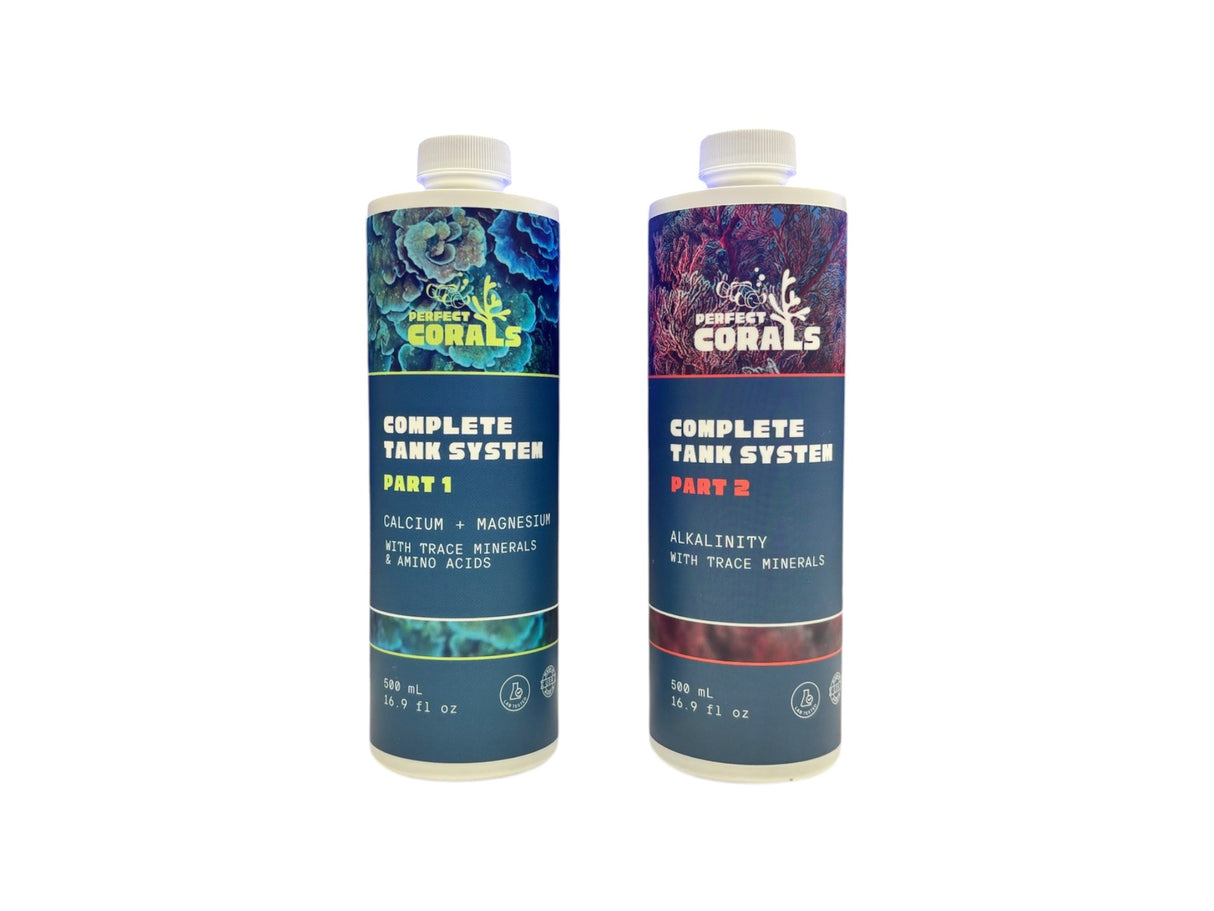 Complete Tank System Set (Standard), 2-Part Calcium and Alkalinity, Trace Minerals & Amino Acids for Reef Tank Care & Coral Growth