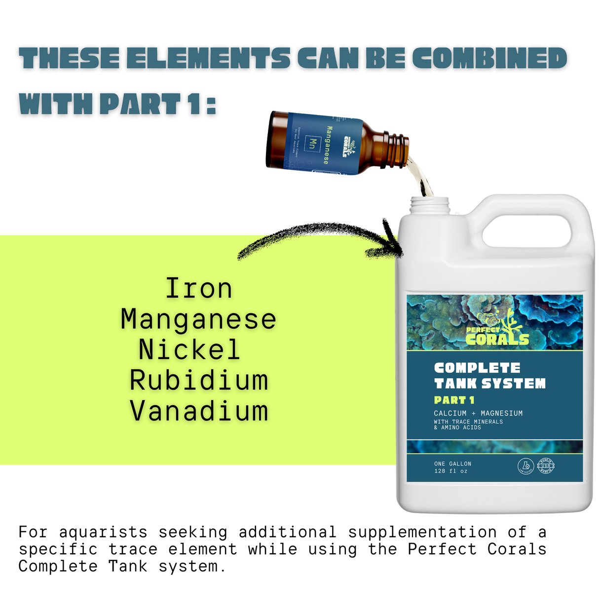 Complete Tank System Set (Standard), 2-Part Calcium and Alkalinity, Trace Minerals & Amino Acids for Reef Tank Care & Coral Growth