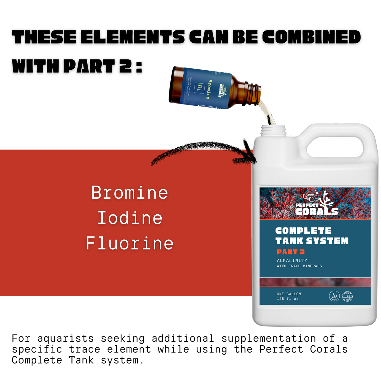 Complete Tank System Set (Standard), 2-Part Calcium and Alkalinity, Trace Minerals & Amino Acids for Reef Tank Care & Coral Growth