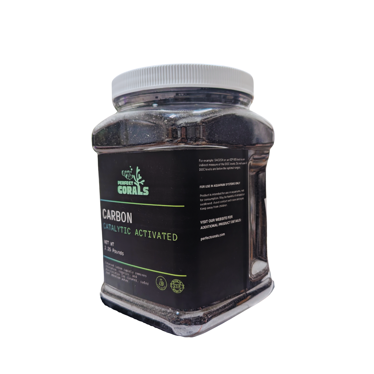 Catalytic Activated Carbon, 2.25 lbs, Enhanced carbon rapidly removes Chlorine, Chloramine, Organics and Odors - For aquariums, RO/DI Filtration Systems